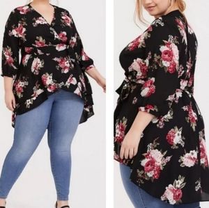 Torrid High Low Wrap Top